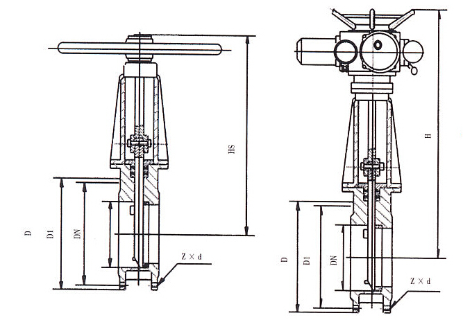 Z973F/H Section Drawing