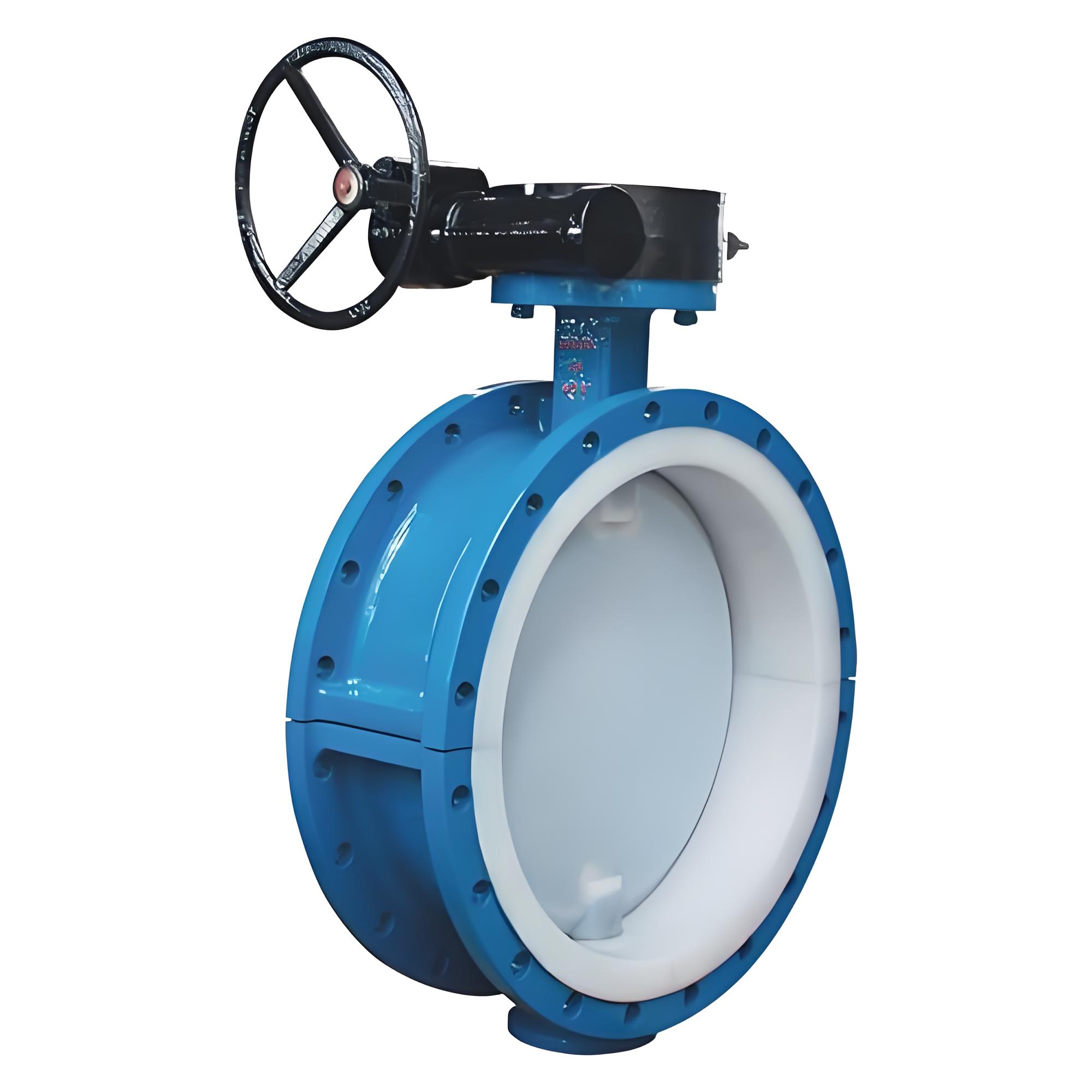 Fluorine Lined Flange Butterfly Valve D341F46