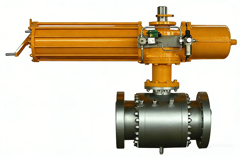 Pneumatic Fixed Forged Steel Ball Valve Q647F
